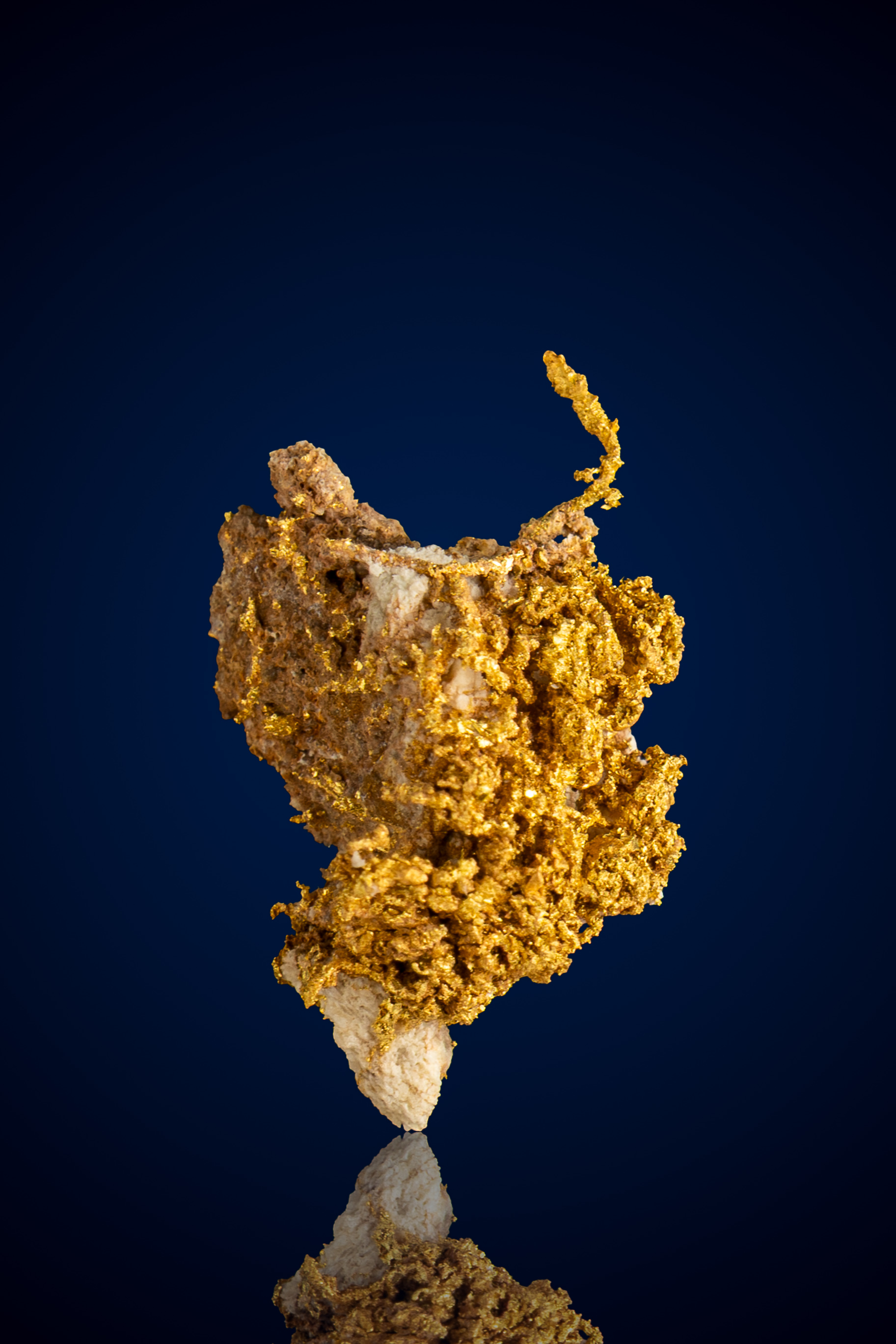 Gorgeous, Coral-Like Natural Gold Nugget with Quartz - Lost Mine, Australia - 2.0 grams (image for) Gorgeous, Coral-Like Natural Gold Nugget with Quartz - Lost Mine, Australia - 2.0 grams